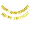 Blue Panda; Make Your Own Banner Kit - 130-Piece, Gold Glitter, 5-Inch Characters - DIY Banner Kit with Glitter String Letters for Birthday & Wedding Party Decor; Category:Banners; Image:3